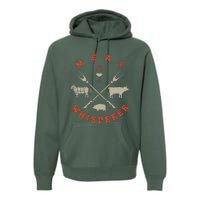 Smoked BBQ Grilling Meat Smoking Meat Whisperer Barbecue Premium Hoodie