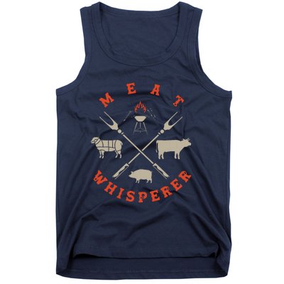 Smoked BBQ Grilling Meat Smoking Meat Whisperer Barbecue Tank Top