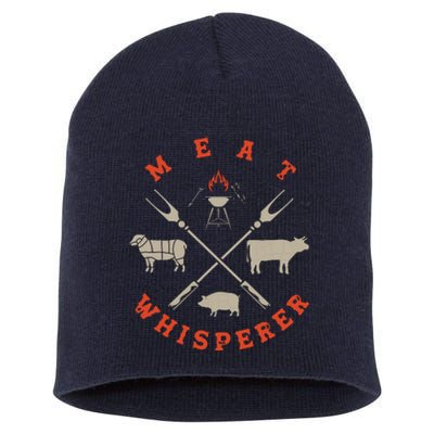 Smoked BBQ Grilling Meat Smoking Meat Whisperer Barbecue Short Acrylic Beanie