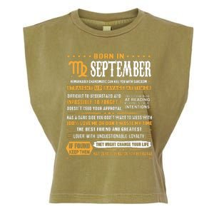 September Birthday Gifts Born In September Virgo Garment-Dyed Women's Muscle Tee