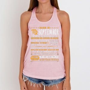 September Birthday Gifts Born In September Virgo Women's Knotted Racerback Tank