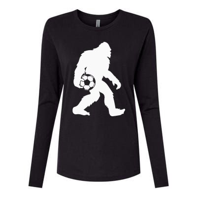 Sasquatch Bigfoot Goalkeeper Funny Soccer Womens Cotton Relaxed Long Sleeve T-Shirt