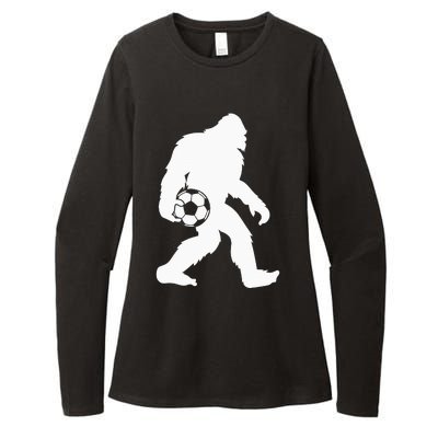 Sasquatch Bigfoot Goalkeeper Funny Soccer Womens CVC Long Sleeve Shirt