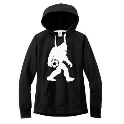 Sasquatch Bigfoot Goalkeeper Funny Soccer Women's Fleece Hoodie