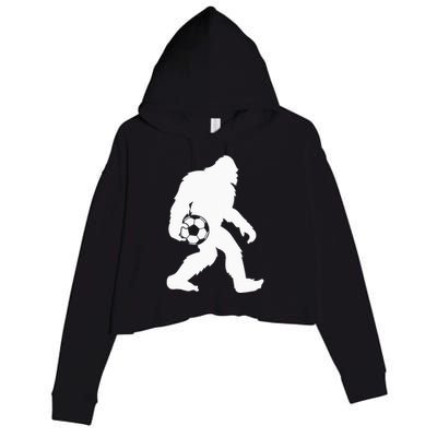 Sasquatch Bigfoot Goalkeeper Funny Soccer Crop Fleece Hoodie