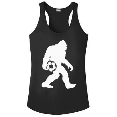 Sasquatch Bigfoot Goalkeeper Funny Soccer Ladies PosiCharge Competitor Racerback Tank