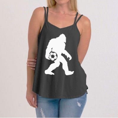 Sasquatch Bigfoot Goalkeeper Funny Soccer Women's Strappy Tank