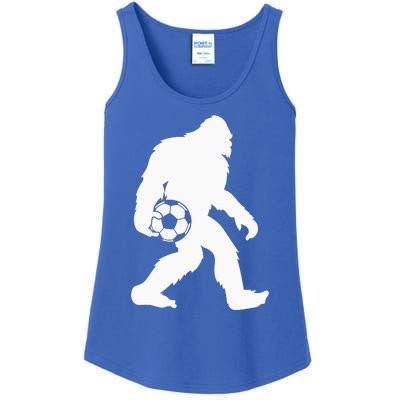 Sasquatch Bigfoot Goalkeeper Funny Soccer Ladies Essential Tank