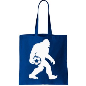 Sasquatch Bigfoot Goalkeeper Funny Soccer Tote Bag