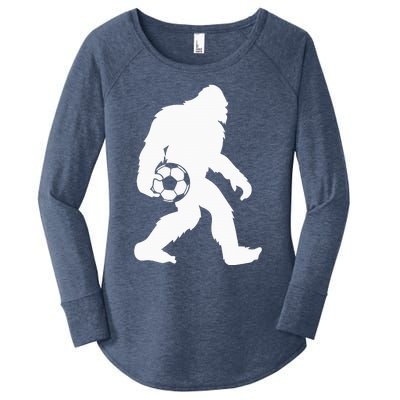 Sasquatch Bigfoot Goalkeeper Funny Soccer Women's Perfect Tri Tunic Long Sleeve Shirt