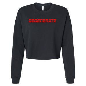 Sports Betting Gambling Funny Degenerate Gambler Gift Idea Cropped Pullover Crew