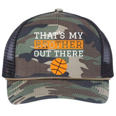 Sister Basketball Gift 'That's My Brother' Basketball Sister Retro Rope Trucker Hat Cap