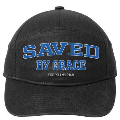 Saved by Grace Quote Christian Hymn Lyric Gospel Salvation 7-Panel Snapback Hat