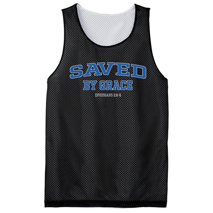 Saved by Grace Quote Christian Hymn Lyric Gospel Salvation Mesh Reversible Basketball Jersey Tank