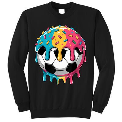Soccer Boy Girl Ice Cream Soccer Drip Sweatshirt