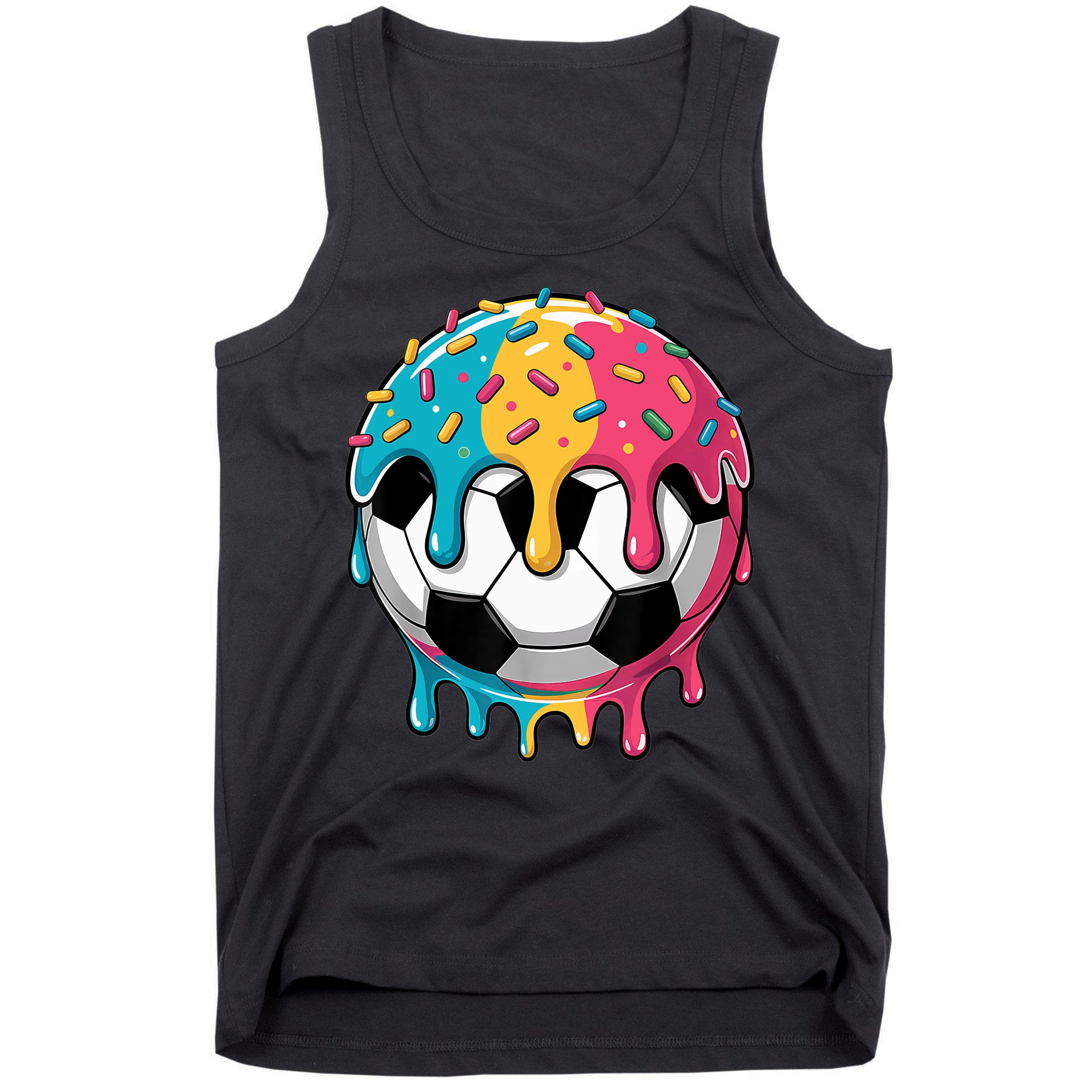 Soccer Boy Girl Ice Cream Soccer Drip Tank Top