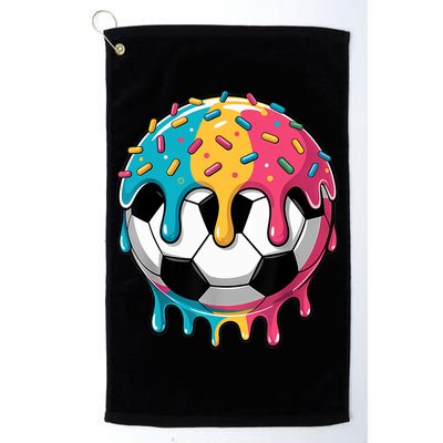 Soccer Boy Girl Ice Cream Soccer Drip Golf Towel