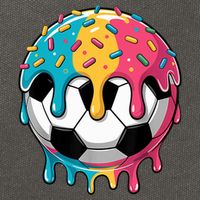 Soccer Boy Girl Ice Cream Soccer Drip Cotton Canvas Backpack
