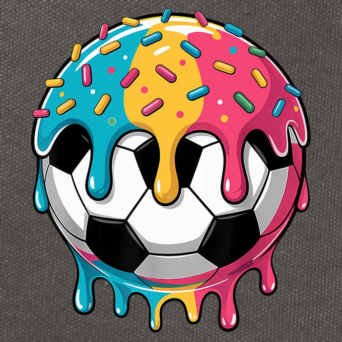 Soccer Boy Girl Ice Cream Soccer Drip Cotton Canvas Backpack