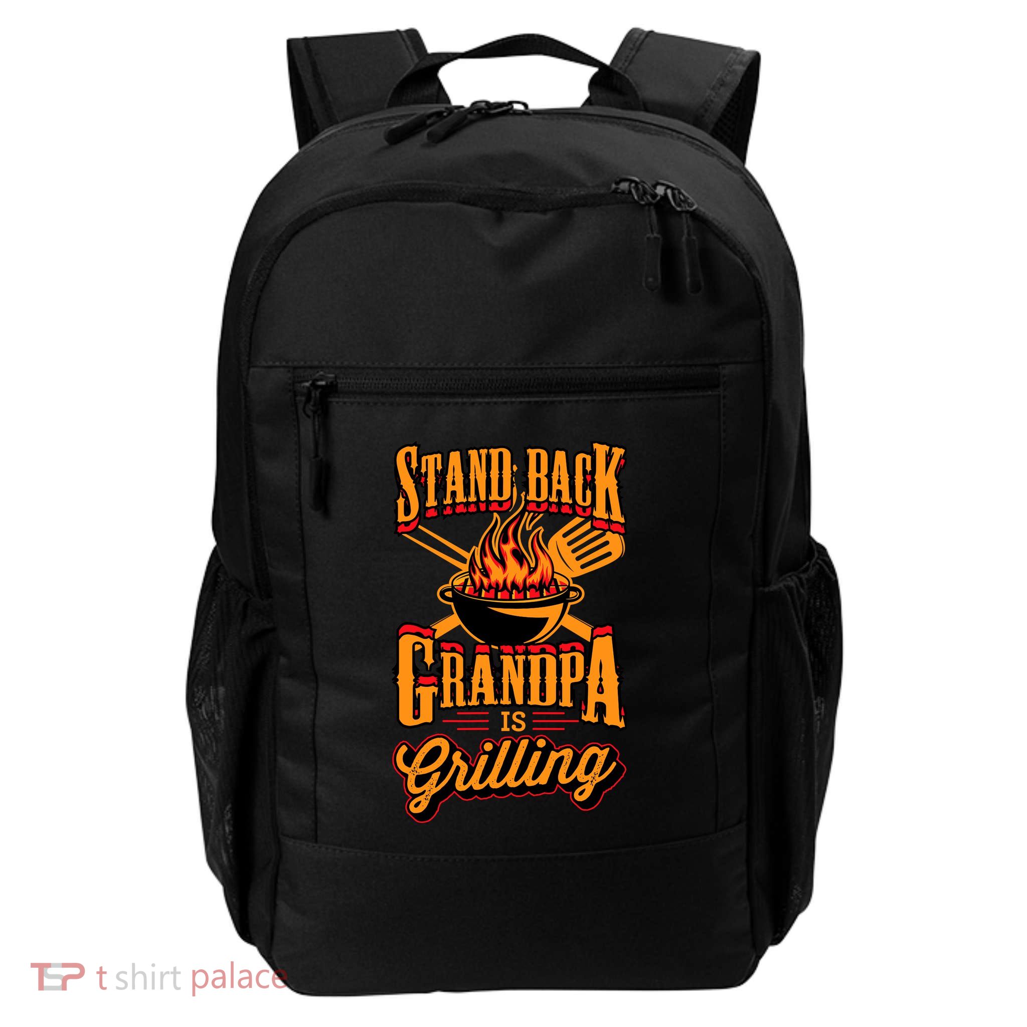 Stand Back Grandpa Is Grilling Grill Master 4th Of July Dad Daily Commute Backpack