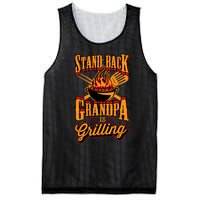 Stand Back Grandpa Is Grilling Grill Master 4th Of July Dad Mesh Reversible Basketball Jersey Tank