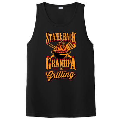 Stand Back Grandpa Is Grilling Grill Master 4th Of July Dad PosiCharge Competitor Tank