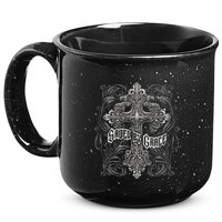 Saved By Grace Christian Graphic Design Gothic Cross 15oz Campfire Ceramic Mug