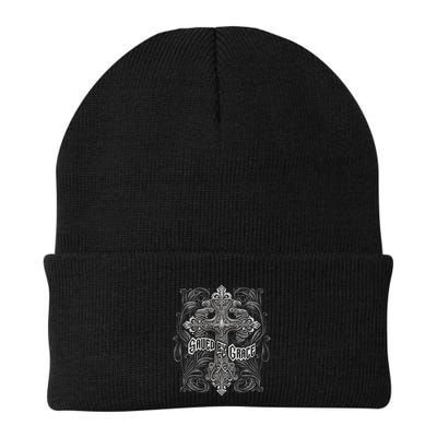 Saved By Grace Christian Graphic Design Gothic Cross Beanie