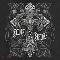 Saved By Grace Christian Graphic Design Gothic Cross 25L Jumbo Tote
