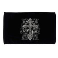Saved By Grace Christian Graphic Design Gothic Cross Microfiber Hand Towel