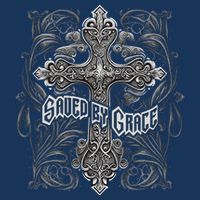 Saved By Grace Christian Graphic Design Gothic Cross Infant Baby Jersey Bodysuit