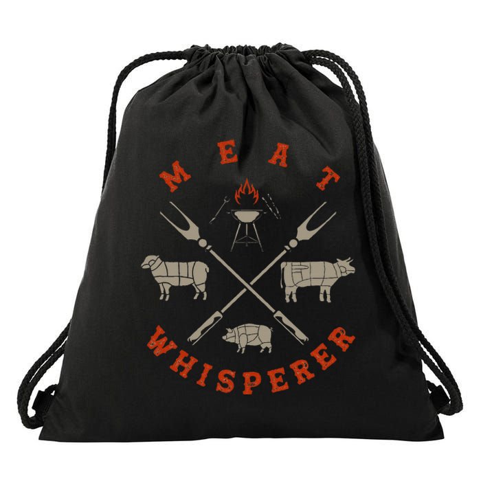 Smoked Bbq Grilling Meat Smoking Meat Whisperer Barbecue Drawstring Bag