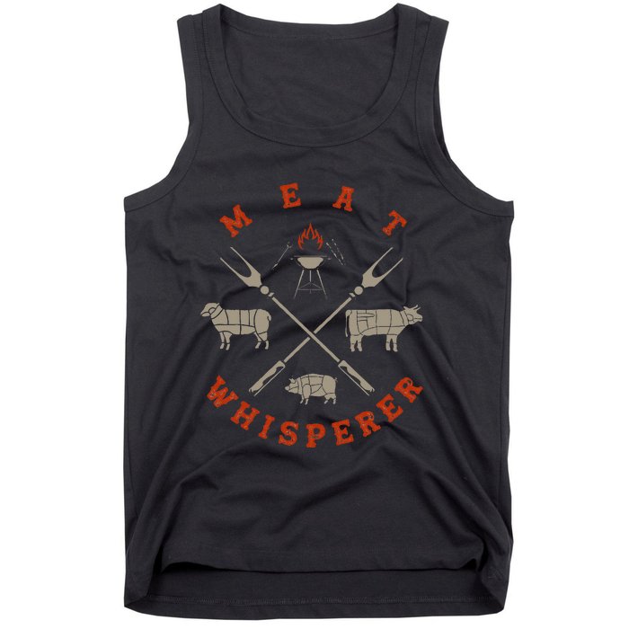 Smoked Bbq Grilling Meat Smoking Meat Whisperer Barbecue Tank Top