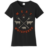 Smoked Bbq Grilling Meat Smoking Meat Whisperer Barbecue Women's T-Shirt