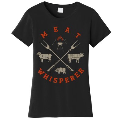 Smoked Bbq Grilling Meat Smoking Meat Whisperer Barbecue Women's T-Shirt