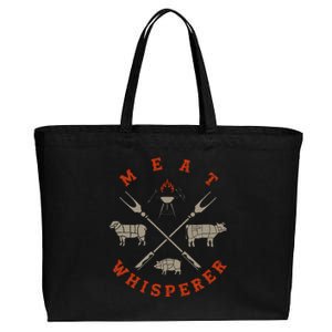 Smoked Bbq Grilling Meat Smoking Meat Whisperer Barbecue Cotton Canvas Jumbo Tote