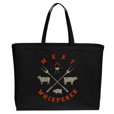 Smoked Bbq Grilling Meat Smoking Meat Whisperer Barbecue Cotton Canvas Jumbo Tote