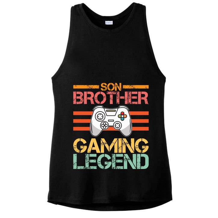 Son Brother Gaming Legend Gamer Family Gaming Brothers Gift Ladies PosiCharge Tri-Blend Wicking Tank