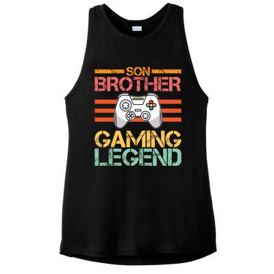 Son Brother Gaming Legend Gamer Family Gaming Brothers Gift Ladies PosiCharge Tri-Blend Wicking Tank