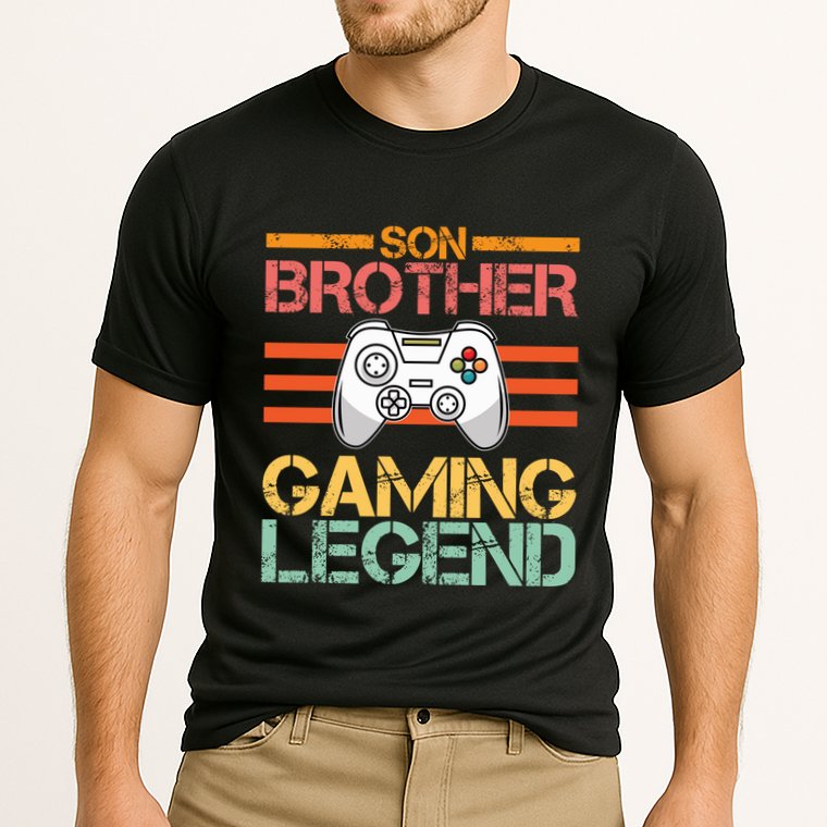 Son Brother Gaming Legend Gamer Family Gaming Brothers Gift Cooling Performance Crew T-Shirt