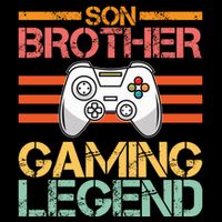 Son Brother Gaming Legend Gamer Family Gaming Brothers Gift Cooling Performance Crew T-Shirt