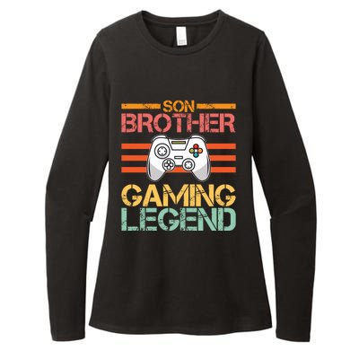 Son Brother Gaming Legend Gamer Family Gaming Brothers Gift Womens CVC Long Sleeve Shirt