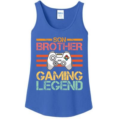 Son Brother Gaming Legend Gamer Family Gaming Brothers Gift Ladies Essential Tank