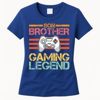 Son Brother Gaming Legend Gamer Family Gaming Brothers Gift Women's T-Shirt