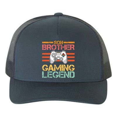 Son Brother Gaming Legend Gamer Family Gaming Brothers Gift Yupoong Adult 5-Panel Trucker Hat