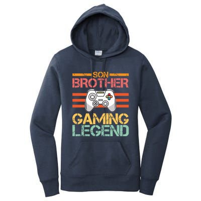 Son Brother Gaming Legend Gamer Family Gaming Brothers Gift Women's Pullover Hoodie