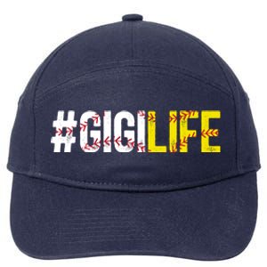 Softball Baseball Gigi Life Baseball Softball Gigi Grandma Funny Gift 7-Panel Snapback Hat