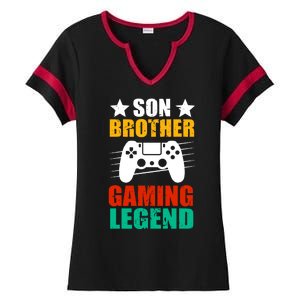 Son Brother Gaming Legend Ladies Halftime Notch Neck Tee