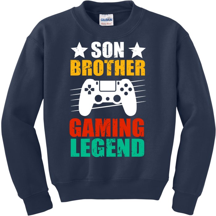 Son Brother Gaming Legend Kids Sweatshirt