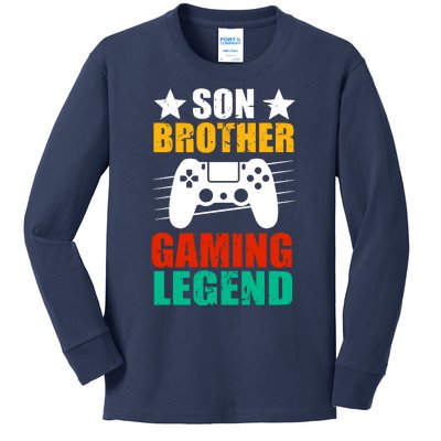 Son Brother Gaming Legend Kids Long Sleeve Shirt